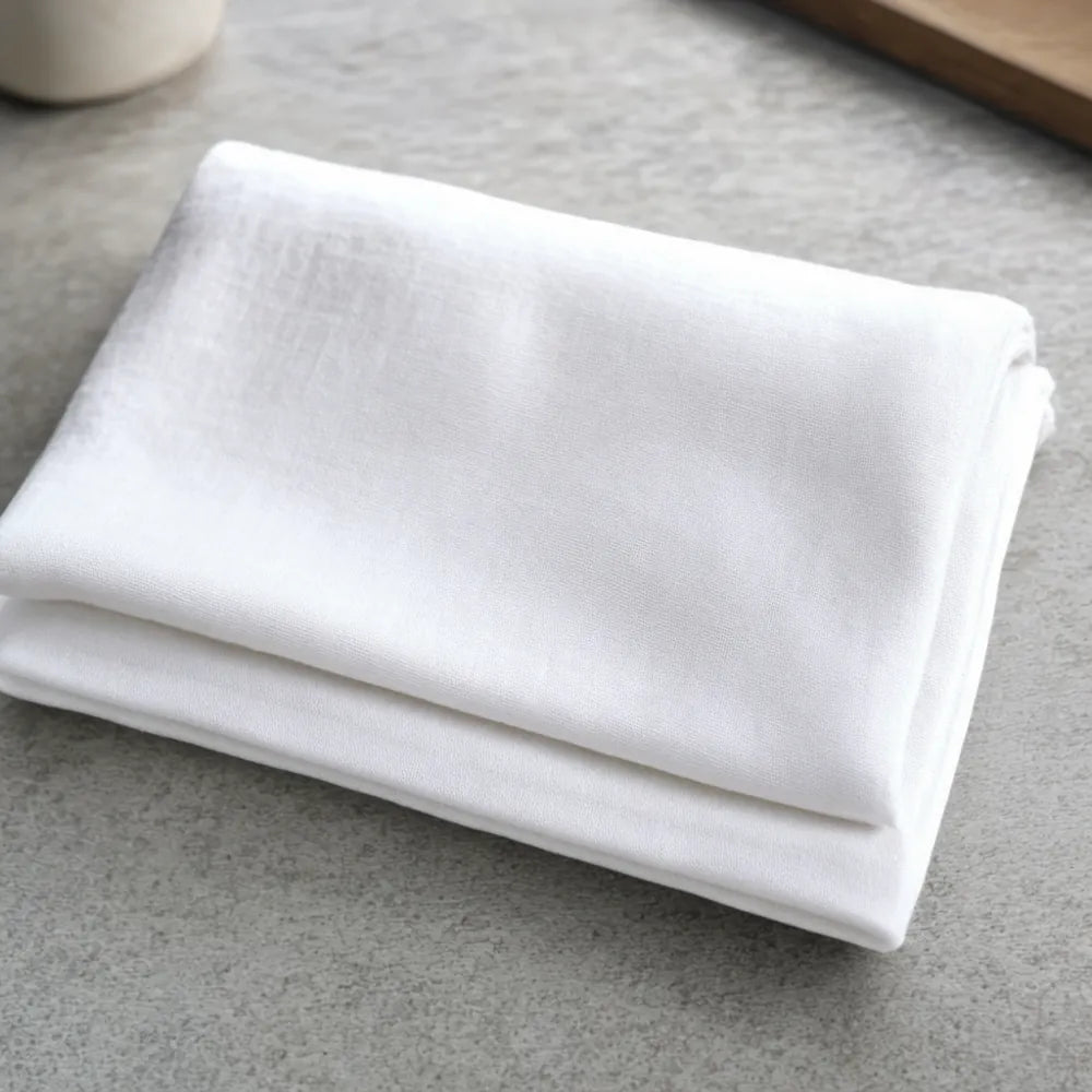 A clean white cloth after wiping a counter cleaned the room-matched way